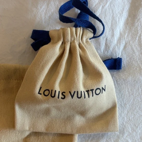 Louis Vuitton Tan and Navy Drawstring Dust Bags - Picture 2 of 4